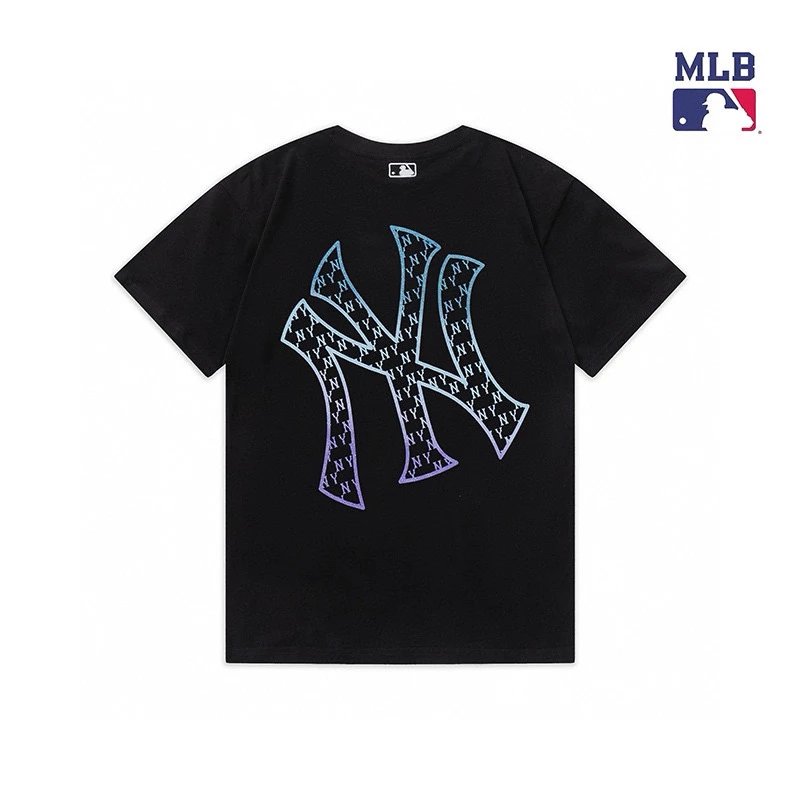 MLB T-shirt Top Version Counter Same Style Pure Cotton Summer Men's and Women's Same Fashion Loose All-Matching2024New Short Sleeve T T-shirt