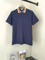 Burberry T-shirt Previous version logo Embroidery POLO Shirt Lapel Short Sleeve25ss New Unisex Summer Short Sleeve OS Loose T Business Half Sleeve Shirt Plus Size T-Shirt