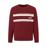 Gucci Sweater logo Jacquard Knit Long Sleeve Crew Neck Sweater Thickened Lazy Style OS Loose Fit Unisex Top Jacket for Both Inner and Outer Wear
