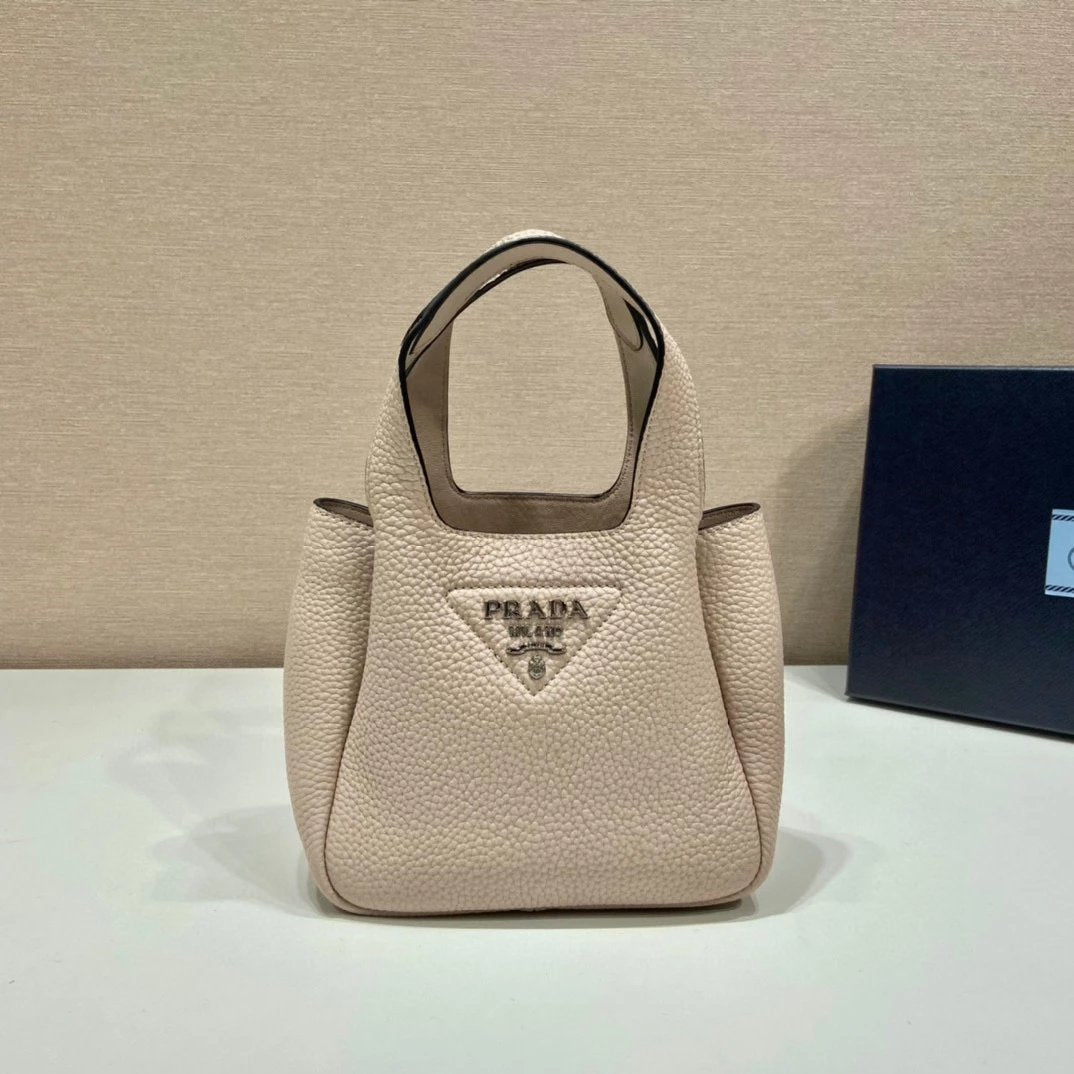 PRADA Bag Top version Latest Version mini Vegetable Basket Adopts Imported Deer Leather Pattern with Imported Sheepskin Compartment Multi-Layer Handbag Chain Bag Messenger Bag Shoulder Bag Underarm Bag Handbag Women's Bag1BA349