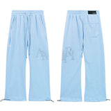 Amiri Sweatpants 2024Spring and Autumn New Paste Cloth Embroidery Lettered Casual Trousers Men and Women Same Style