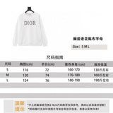 Dior Hoodie Chest Presbyopic Patch Letter Crew Neck Sweater for Men and Women