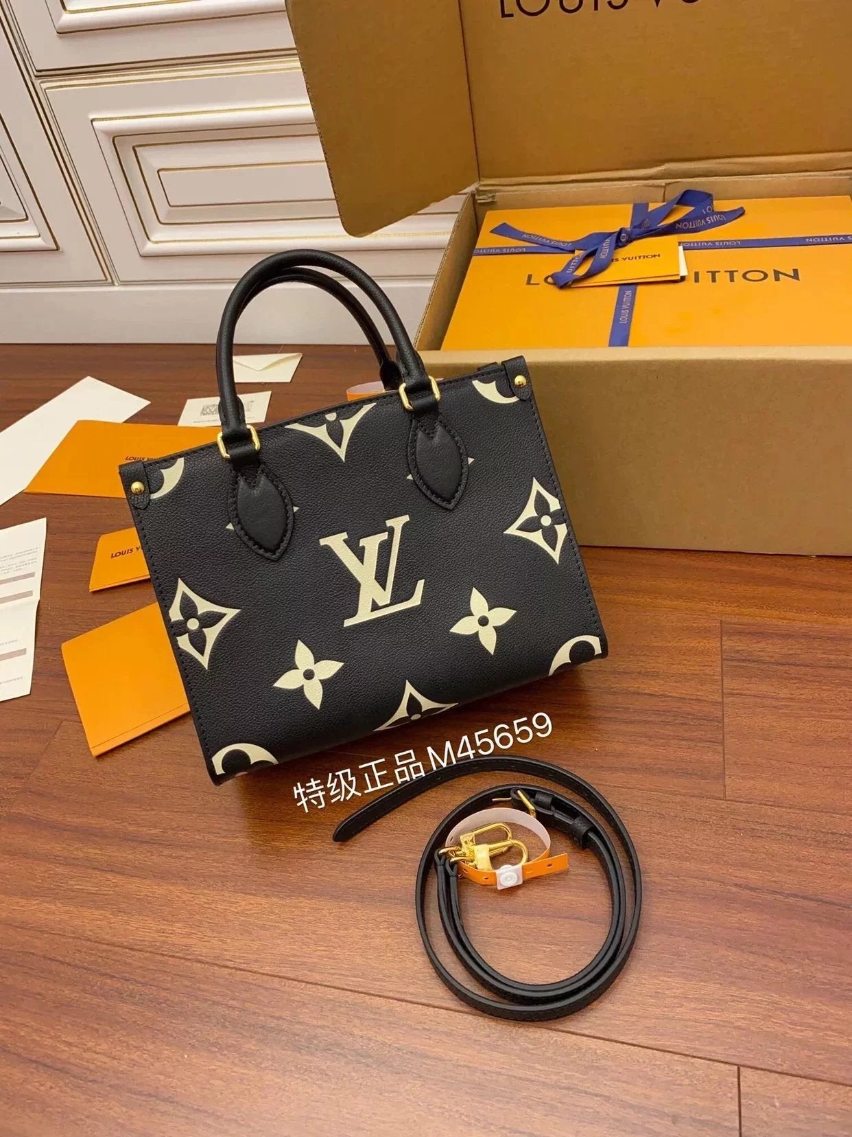 Louis Vuitton LV Women's Bag Top version Tote Original Leather Tote Bag New Milky White Shopping Bag Shoulder Bag Messenger Bag Handbag Clutch Women's Bag M45654M45659M45779M45595M45494M45495