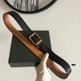 Berluti Belt Top version Original Single Men's New High-End Double-Sided Belt Waist Belt Pure Steel Rotating Pin Buckle Buckle Double-Sided Two-Color Totem Carving Carved Genuine Leather35mm Full Package Belt Men