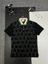 Gucci T-shirt Front with Full Letter Print logo Printing POLO Shirt Lapel Short Sleeve25ss New Unisex Commuter Short Sleeve Summer Loose Fit T Business Shirt Plus Size T-Shirt