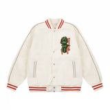 Dior Jackets Collaboration Jacket Coat Otani Graffiti Pen Design Little Dinosaur Stand Collar Baseball Jacket Loose Fit Sportswear Unisex24ss Autumn and Winter New Products