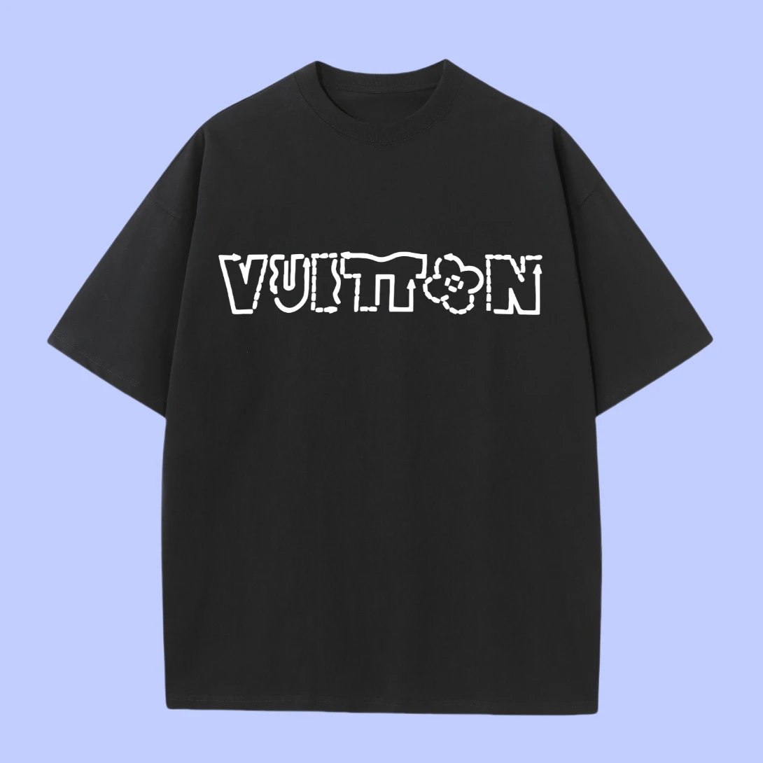 Louis Vuitton LV T-shirt Front chest arrow print logo round Neck Short Sleeve25ss New pure cotton T Unisex T-Shirt OS Loose Fit Base Shirt Top Half Sleeve T-Shirt