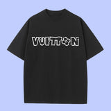 Louis Vuitton LV T-shirt Front chest arrow print logo round Neck Short Sleeve25ss New pure cotton T Unisex T-Shirt OS Loose Fit Base Shirt Top Half Sleeve T-Shirt