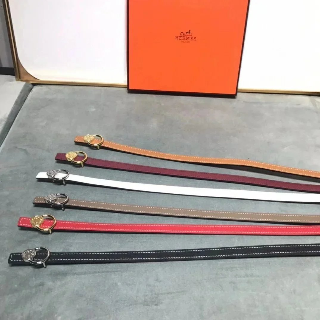 Hermes Belt Top version New Women's Leather Thin Belt Fashionable All-Match Belt