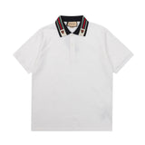 Gucci T-shirt Tiger Head Collar logo Embroidery POLO Shirt Lapel Short Sleeve25ss New Unisex Commuter Short Sleeve Summer Loose Fit T Business Shirt Plus Size T-Shirt