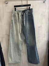Balenciaga Jeans One side flared pants, one side loose straight-leg jeans