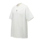 Chrome Hearts T-shirt Gold Plated Chest Badge logo round Neck Short Sleeve25ss New pure cotton T Unisex T-Shirt OS Drop Shoulder Loose Fit Base Shirt Top T-Shirt Short Sleeve