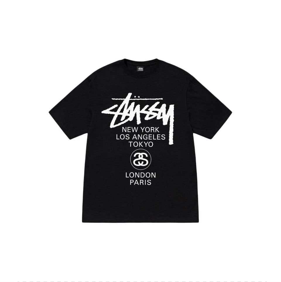 Stussy T-shirt Top Version Fashion Brand Plush Dice Summer Men's and Women's Same Style Short Sleeve T T-shirt