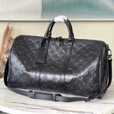 Louis Vuitton LV Travel Bag Top version 【Level Surrogate Shopping】KEEPALLBANDOULIèRE50Men's Travel Bag Travel Bag Luggage Bag Luggage Bag Shoulder Messenger Handbag M57963Green