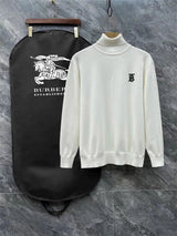 Burberry Sweater Classic Wool Blend Turtleneck Sweater Unisex Versatile Casual Coat Inner and Outer Wear
