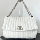 Balenciaga Bag Top version 【Overseas Original Factory】Monaco Quilting Series23Winter New Style Quilted Thin Cowhide Shoulder Messenger Bag Portable Underarm Women's Bag Fashion Leisure Commute Women's Bag