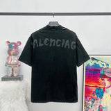 Balenciaga T-shirt 25ss New Pure Cotton Unisex Style T T-shirt OS Loose Fit Base Shirt Top Half Sleeve T-Shirt