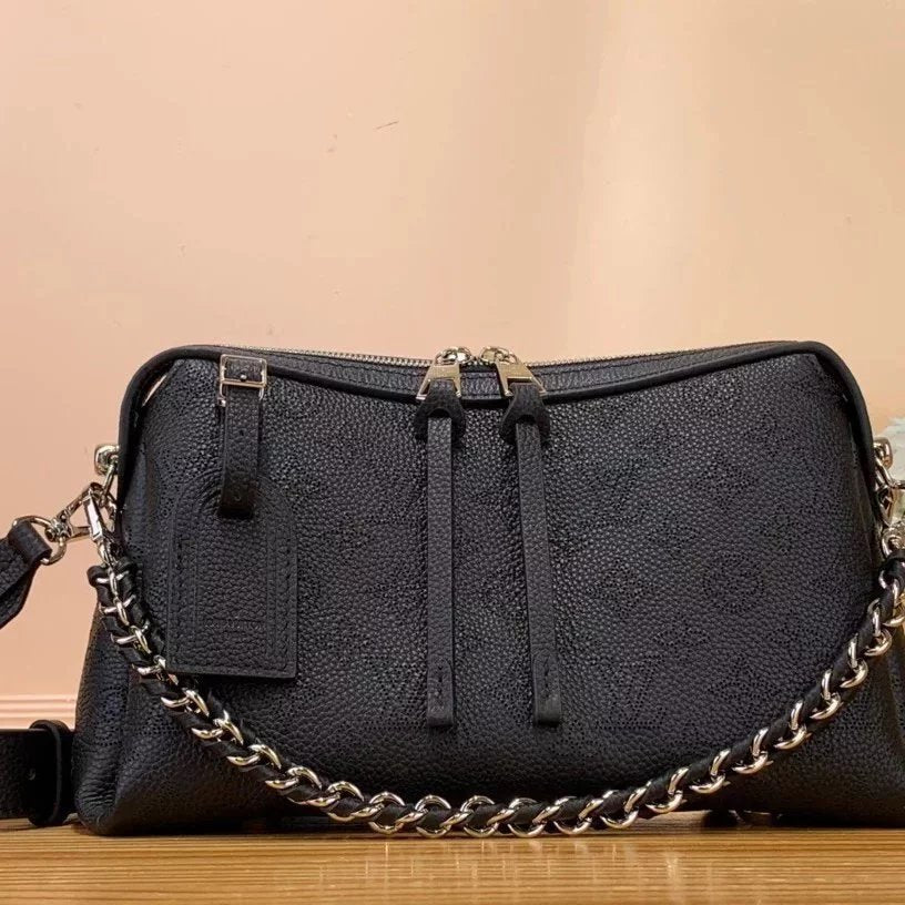 Louis Vuitton LV Women's Bag Top version 【Original Leather】New Hollow out MahinaHandItAll Small Size Handbags Women's Bag Shoulder Bag Crossbody Bag Underarm Bag Handbag M24255M24114