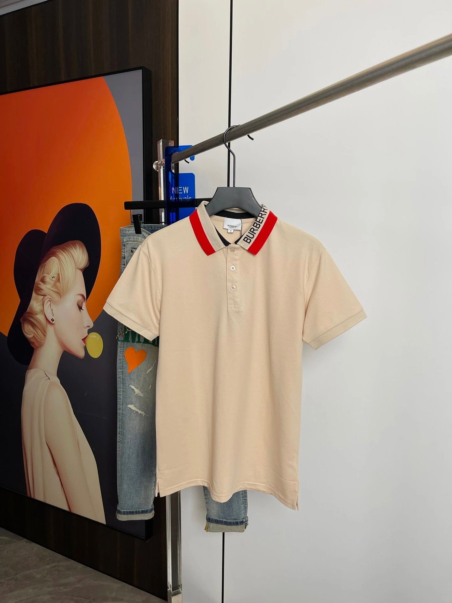 Burberry T-shirt Classic POLO Short Sleeve Turn-down Collar Shirt Unisex Summer Solid Color Loose Fit T Business Commuter Short Sleeve Shirt Plus Size