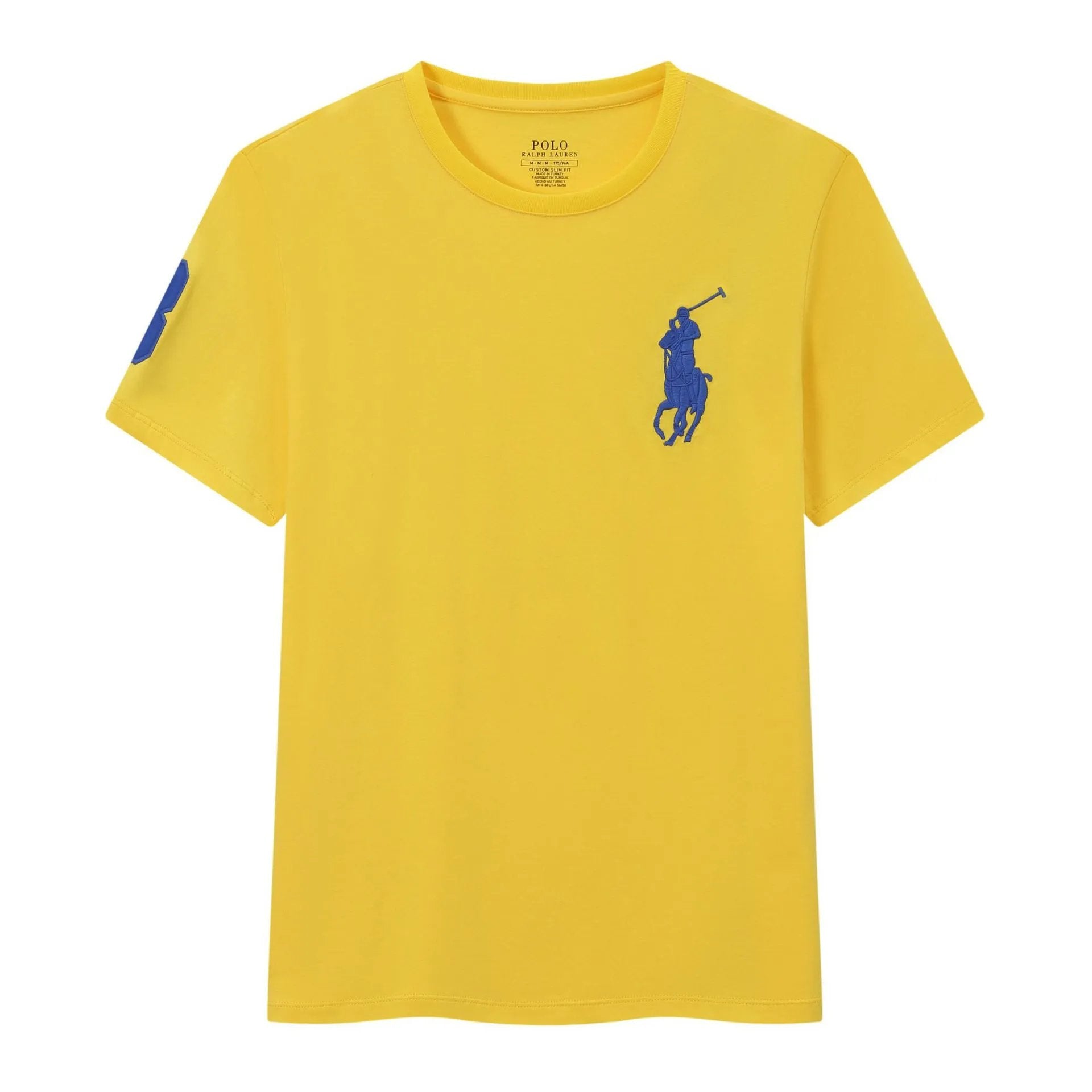 Ralph Lauren T-shirt D77Summer New Cotton round Neck Short Sleeve Men T T-shirt Solid Color Casual Fashion Half Sleeve Bottoming Shirt-CY
