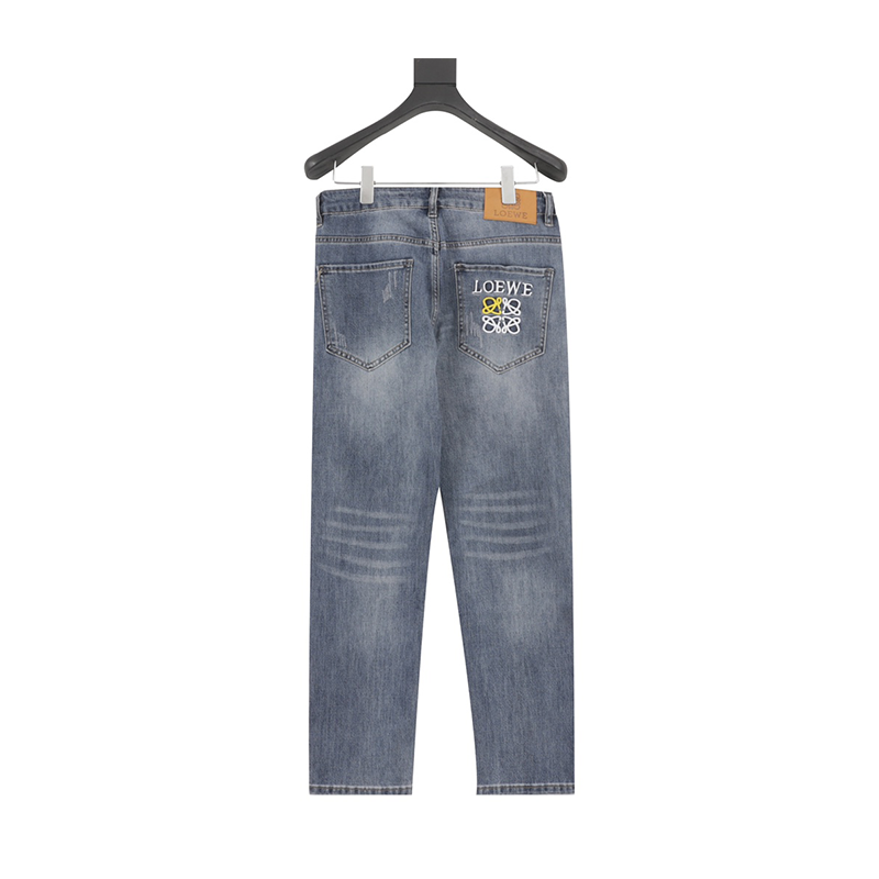 LOEWE Jeans Embroidered back LOGO Jeans for Men and Women