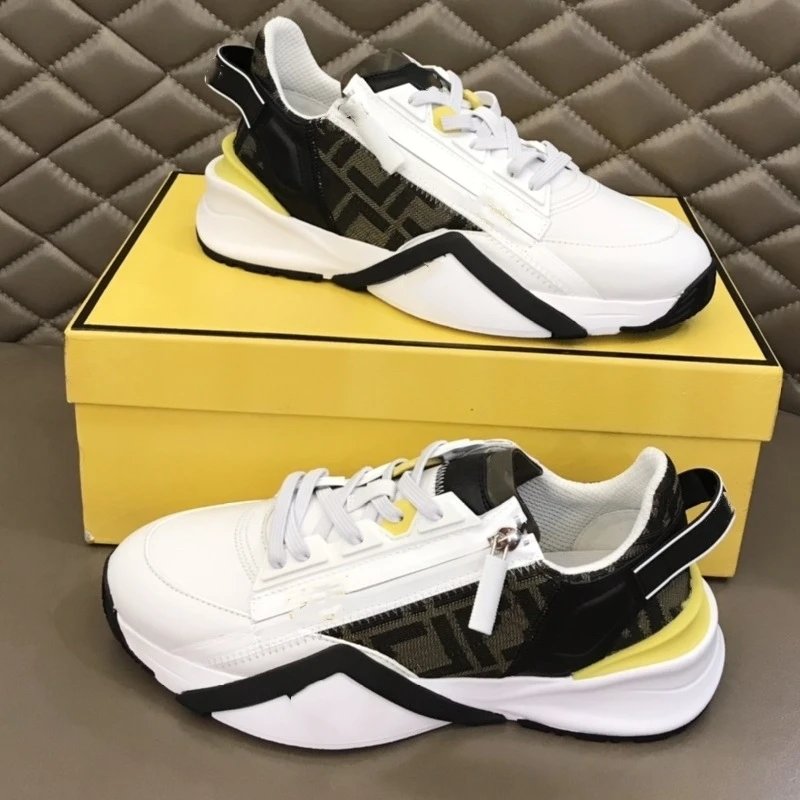 FENDI Shoes 2024New Sports Shoes Men's Color Matching Twill Letters Dad Shoes All-Match Lace-up Casual Shoes Men