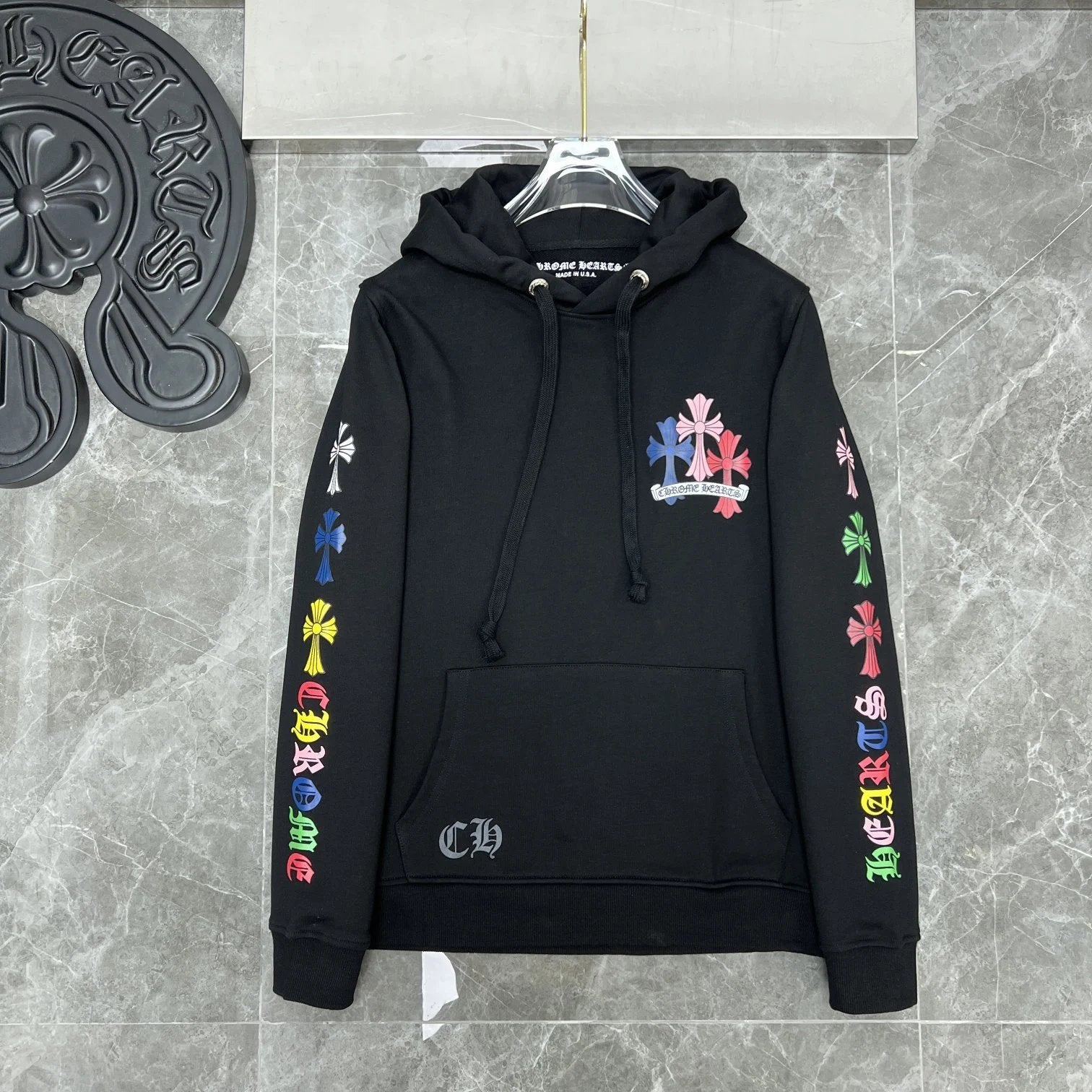 Chrome Hearts Hoodie Cross Hooded Sweater Loose Men's and Women's Zipper Hoodie