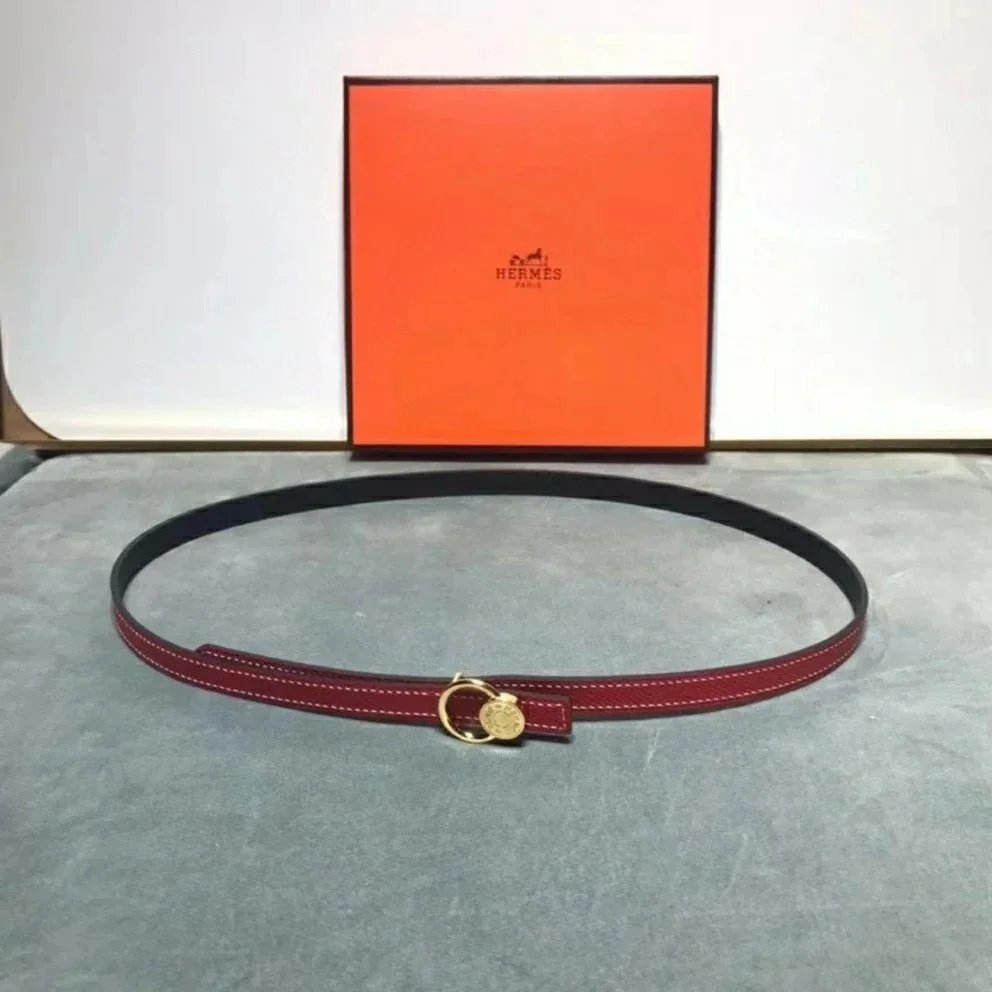 Hermes Belt Top version New Women's Leather Thin Belt Fashionable All-Match Belt