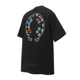 Chrome Hearts T-shirt Horseshoe Sanskrit Patch Embroidery logo round Neck Short Sleeve25ss New pure cotton T Unisex T-Shirt OS Loose Fit Base Shirt Top Half Sleeve T-Shirt