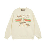 Gucci Hoodie Mushroom Print logo Round Neck Sweatshirt Long Sleeve Base Shirt Jacket Top Fashion Unisex Sports Casual Loose Fit Versatile Autumn Winter New Arrival