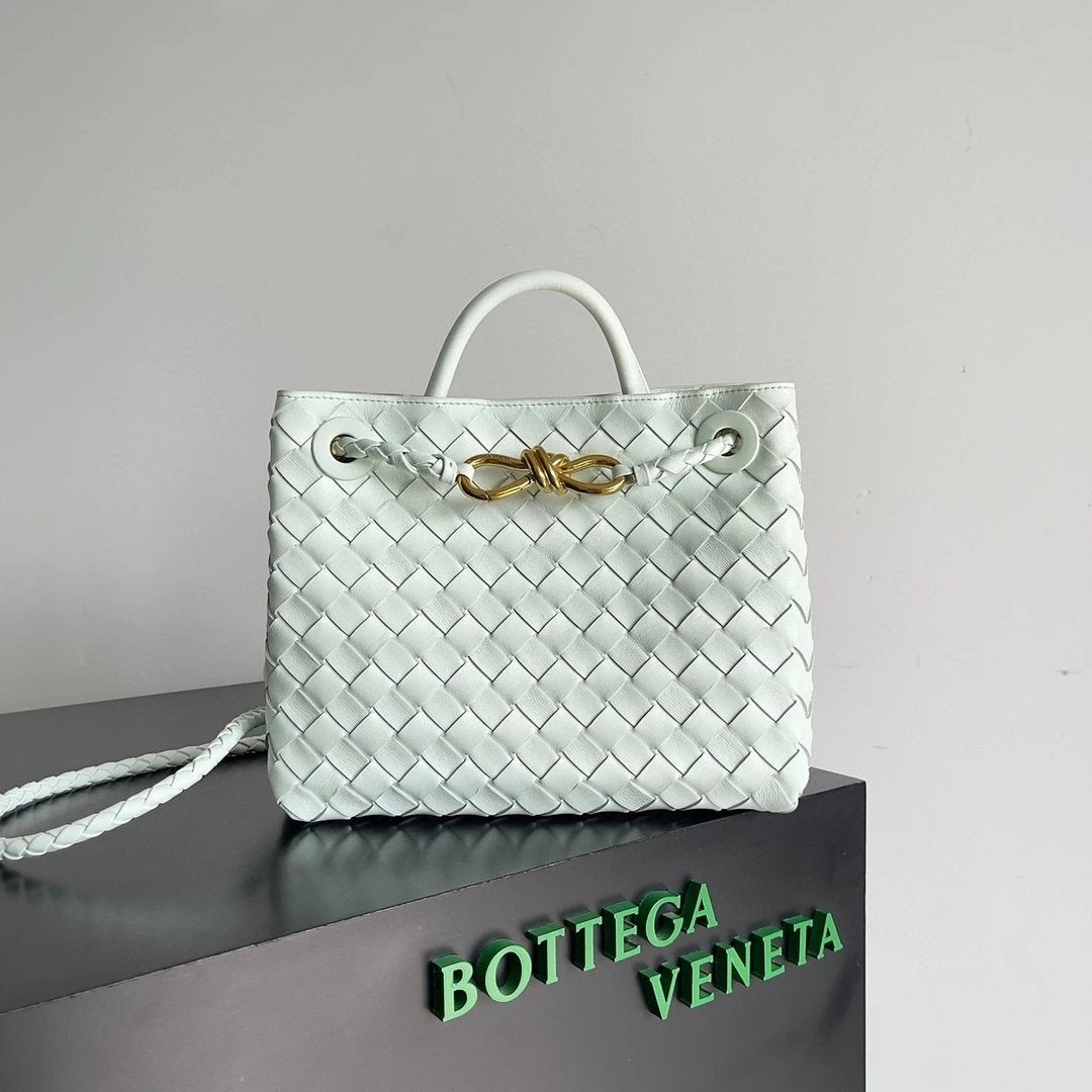 Bottega Veneta Women's Bag Top version 【Level Surrogate Shopping】Home New andiamo Handbag Woven Bag Horoscope Buckle Briefcase Large45cm Shopping Bag Tote Bag tote Bag Handbag Shoulder Crossbody Bag24New Women's Bag New Color Idle Style Square Pocket Bag