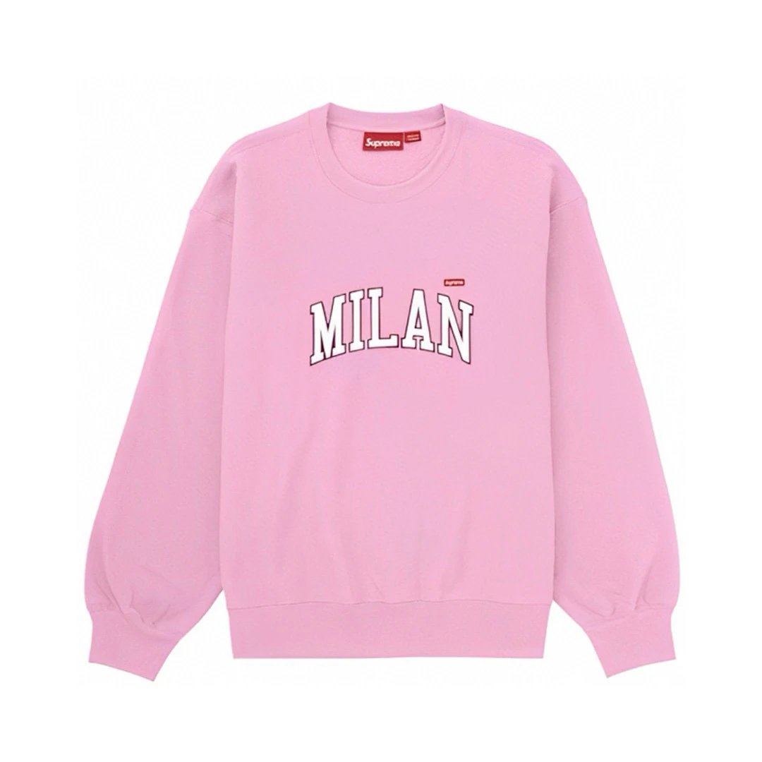 Supreme Hoodie Top Version Counter Same Style Pure Cotton Crew Neck Pullover Sweatshirt Top Men and Women Same Style Casual