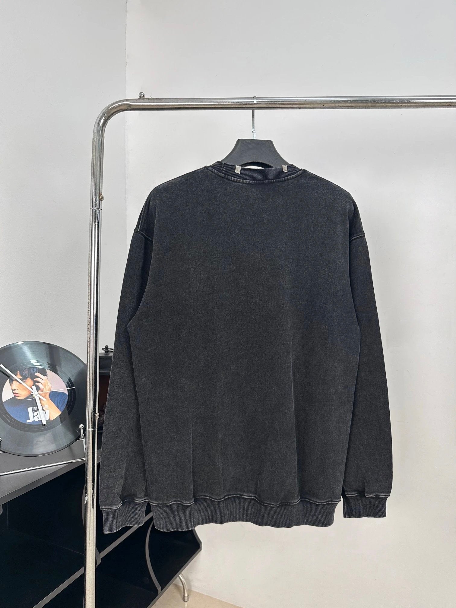 Balenciaga Hoodie Perforated Iron Ring Round Neck Long Sleeve T T-shirt Sweater480100% Cotton Casual Loose Fit Versatile Pullover Base Shirt os Unisex Fit Top24ss Autumn and Winter New Products