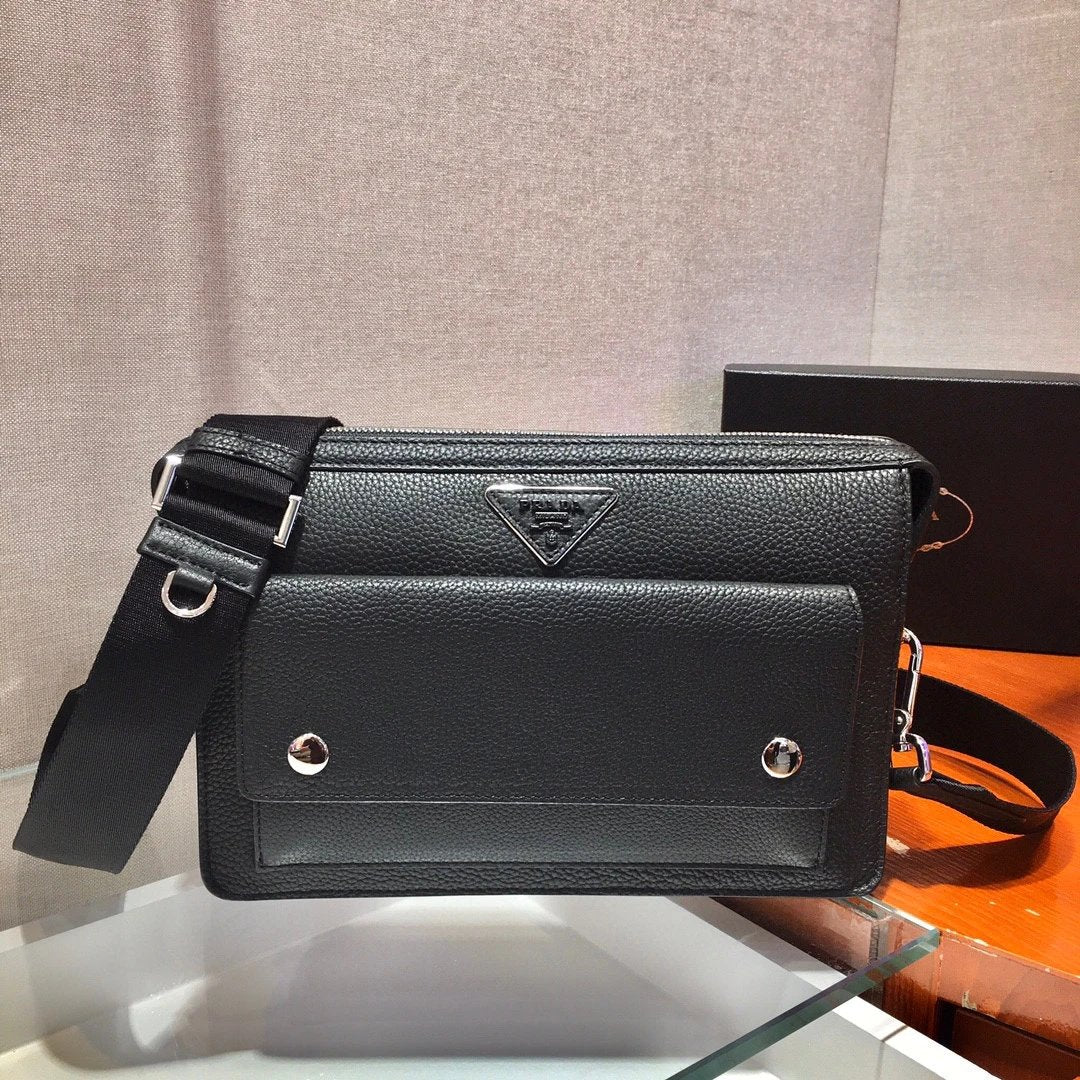 PRADA Bag Top version Latest Men Messenger Bag Imported Original Calfskin Nylon Cloth Sholder Bag Clutch Shoulder Bag Messenger Bag Men's Bag2VH091