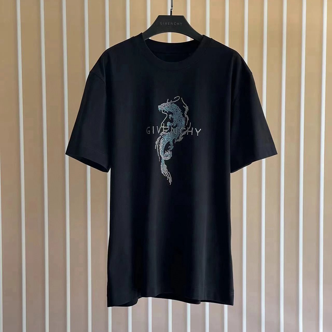 Givenchy T-shirt Top Version Counter Same Collection2Short Sleeve T T-shirt Summer Fashion Men's and Women's Same Mercerized Cotton Printing