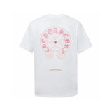 Chrome Hearts T-shirt Heavy Embroidery Sanskrit Horse Hoof Label Round Neck Short Sleeve25ss New Pure Cotton Unisex Style T T-shirt OS Loose Fit Base Shirt Short Sleeve T-Shirt Top