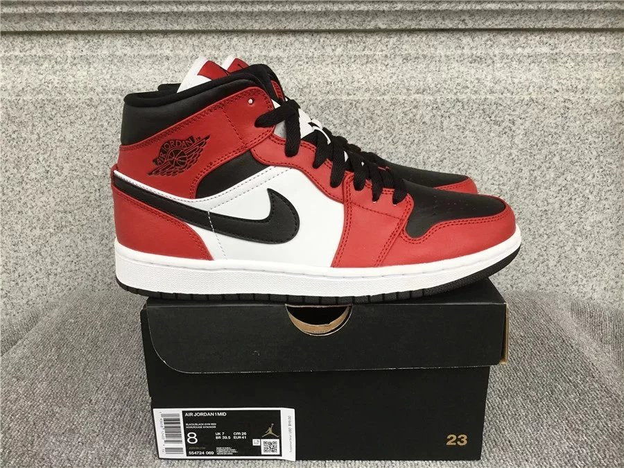 Air Jordan 1 Mid shoes New All-Match Trendy Men's Casual Sports Shoes