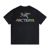Arc'teryx T-shirt Back Colorful Bird Pattern Print logo round Neck Short Sleeve25ss New Pure Cotton Unisex Style T T-shirt OS Loose Fit Base Shirt Half Sleeve T-Shirt Top Half Sleeve