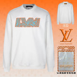 Louis Vuitton LV Hoodie Three-dimensional Chest logo Round Neck Sweatshirt Long Sleeve Base Shirt Jacket Top Fashion Unisex Sports Casual OS Loose Fit Versatile New Autumn Winter Collection