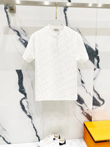 Dior T-shirt Full Print Flocking Letter Jacquard logo round Neck Short Sleeve25ss New pure cotton T Unisex T-Shirt OS Drop Shoulder Loose Fit Base Shirt Top T-Shirt Short Sleeve