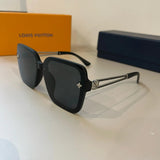 Louis Vuitton LV Sunglasses Hollow Metal Temple Sunglasses Slimming No Degree Driving Beach Fishing Unisex Couple Style UV Protection25ss New Sports Casual Versatile