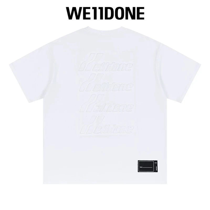 We11done T-shirt Top Spring and Summer New Large Letter Bullet Screen LOGO Simple Short Sleeve T T-shirt Loose Fashion Brand