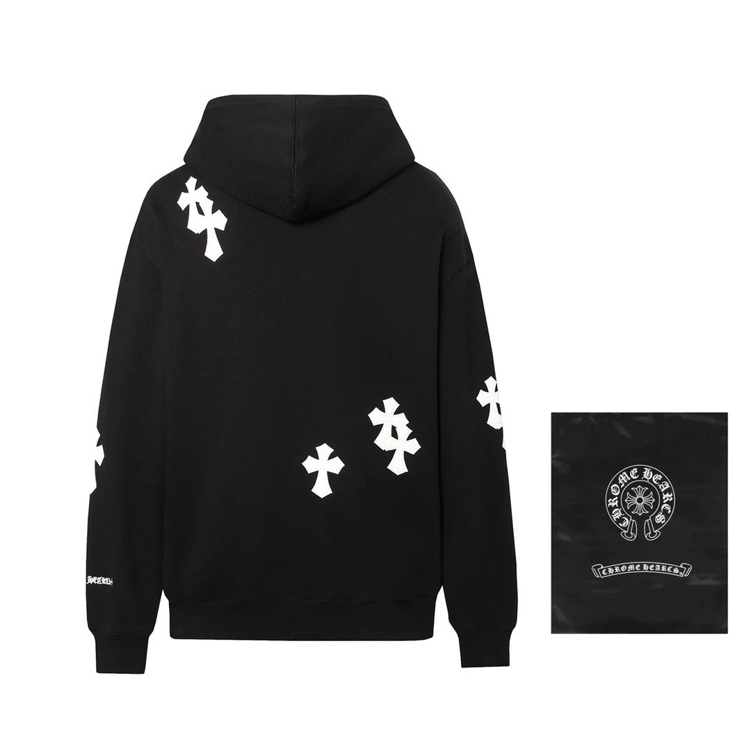 Chrome Hearts Hoodie Lettering Sanskrit Embroidered Cardigan Sweatshirt Casual Loose Fit Versatile Hoodie Jacket Sportswear Unisex24ss Autumn and Winter New Products