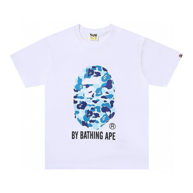 Bape T-shirt Top Version Counter Same Style Cotton Short Sleeve T T-shirt Men's and Women's Loose Summer Base Casual Half Sleeve