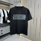 Maison Margiela T-shirt Front Rhinestone Letter Print logo round Neck Short Sleeve25ss New Pure Cotton Unisex Style T Casual T-Shirt Base Layer Shirt OS Loose Fit Half Sleeve Top Plus Size