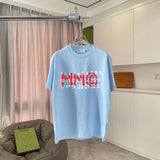 Maison Margiela T-shirt Chest Letter and Number Print logo round Neck Short Sleeve25ss New Pure Cotton Unisex Style T T-shirt OS Loose Fit Base Shirt Half Sleeve T-Shirt Top Half Sleeve