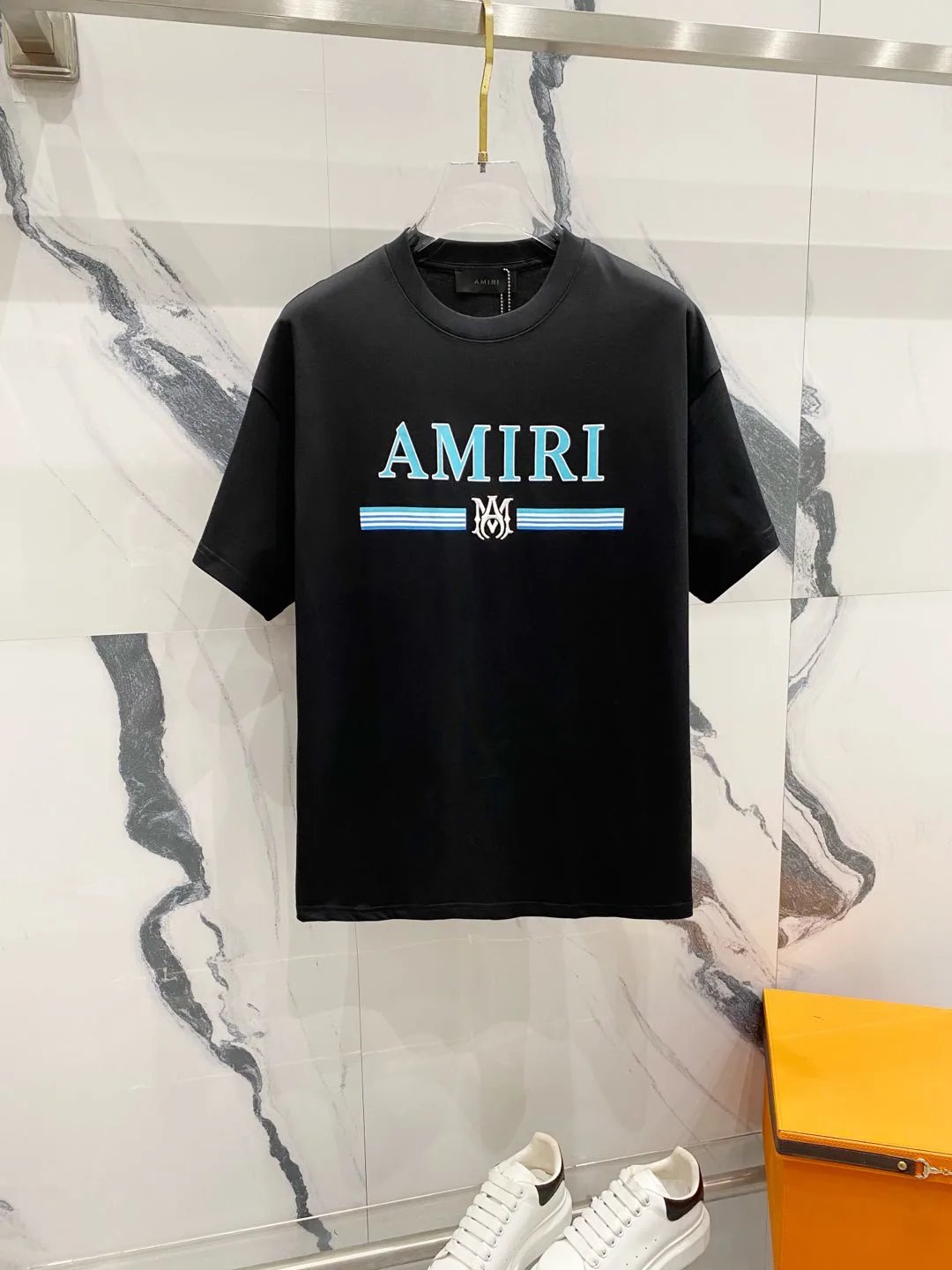 Amiri T-shirt round Neck Short Sleeve T Logo Brand Letters LOGO Printed Crew Neck Short Sleeve Pure Cotton Unisex T Shirt Bottoming Shirt OS Loose Fit T-Shirt