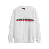 Gucci Hoodie Red and Green New Through Waistband Printed Crewneck Sweatshirt380100% Cotton Pullover Sweater os Basic Fit Sports Shirt Unisex24ss Autumn and Winter New Products