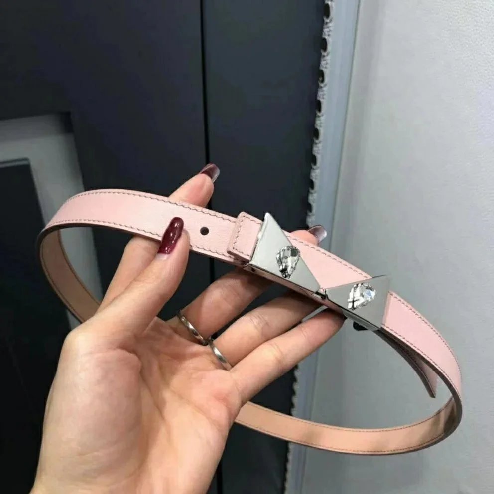 FENDI Belt Top version 2019New European Station Women's Belt Little Monster Genuine Leather Casual Versatile Belt2.0cm