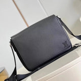 Louis Vuitton LV Men's Bag Top version M41719Green N46345Cross Pattern Avenue Shoulder Bag Chest Bag Backpack Men's Bag M30861Green Gray District Small Size Messenger Bag Crossbody Bag